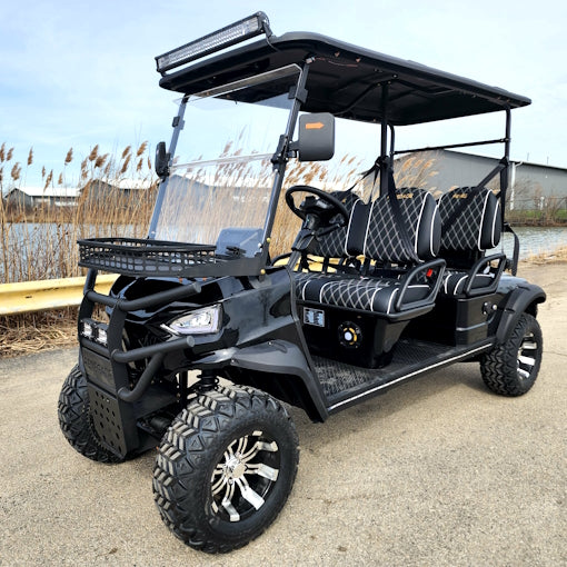 Four Front Renegade V3 Electric Golf Cart Family Fun 72v 4000 Watt High Power Golf Cart - BLUE