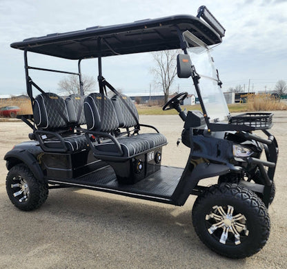 Four Front Renegade V3 Electric Golf Cart Family Fun 72v 4000 Watt High Power Golf Cart - GRAY