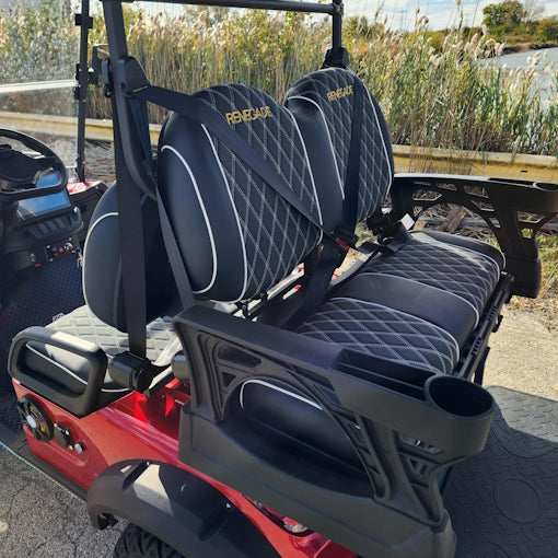 4 Seater Renegade V3 Electric Golf Cart Family Fun 72v 4000 Watt High Power Golf Cart - RED