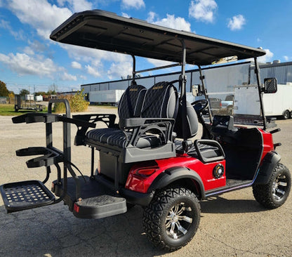 4 Seater Renegade V3 Electric Golf Cart Family Fun 72v 4000 Watt High Power Golf Cart - RED