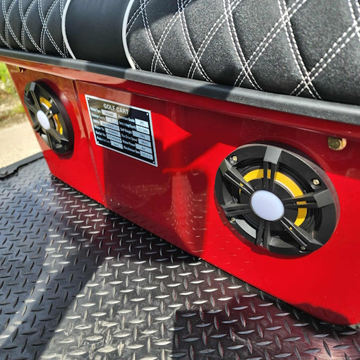 GSI - 6 Seater Limo Renegade Electric Golf Cart Family Fun 72v 4000 Watt High Power Golf Cart - RED