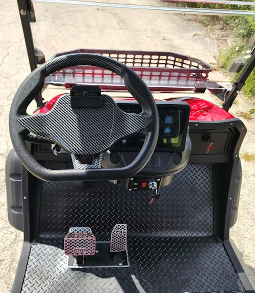 GSI - 6 Seater Limo Renegade Electric Golf Cart Family Fun 72v 4000 Watt High Power Golf Cart - RED