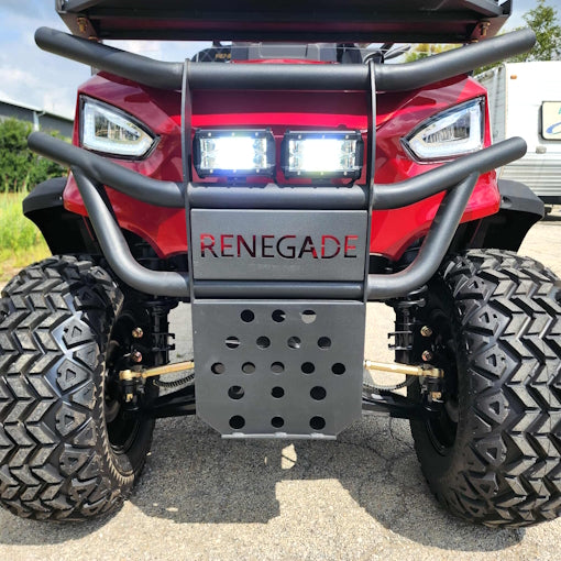 GSI - 6 Seater Limo Renegade Electric Golf Cart Family Fun 72v 4000 Watt High Power Golf Cart - RED