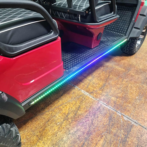 GSI - 6 Seater Limo Renegade Electric Golf Cart Family Fun 72v 4000 Watt High Power Golf Cart - RED