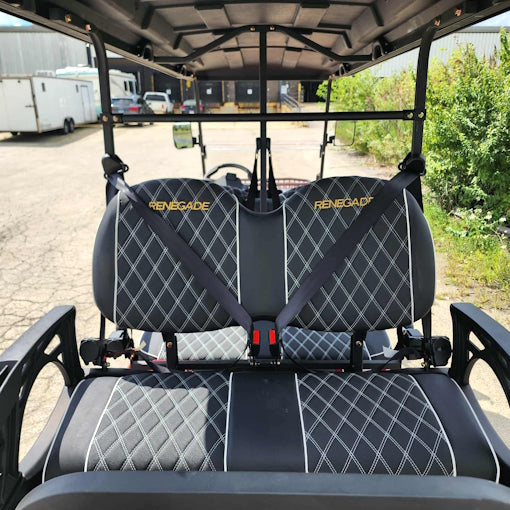 GSI - 6 Seater Limo Renegade Electric Golf Cart Family Fun 72v 4000 Watt High Power Golf Cart - RED