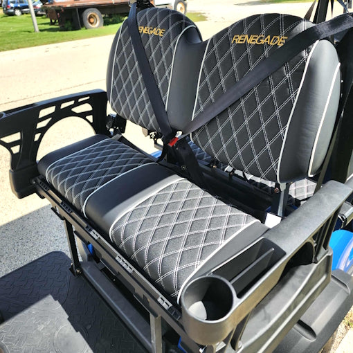 GSI - 6 Seater Limo Renegade Electric Golf Cart Family Fun 72v 4000 Watt High Power Golf Cart - RED