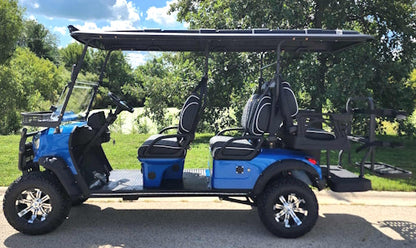 GSI - 6 Seater Limo Renegade Electric Golf Cart Family Fun 72v 4000 Watt High Power Golf Cart - RED