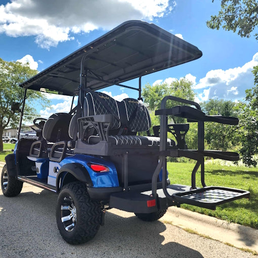GSI - 6 Seater Limo Renegade Electric Golf Cart Family Fun 72v 4000 Watt High Power Golf Cart - RED