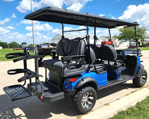 GSI - 6 Seater Limo Renegade Electric Golf Cart Family Fun 72v 4000 Watt High Power Golf Cart - RED