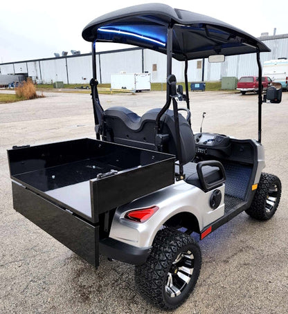 48V Electric Golf Cart 2 Seater Renegade Light Edition Utility Golf UTV W/Utility Box - SILVER