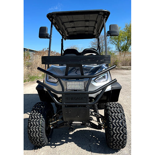 48V Electric Golf Cart 4 Seater Lifted Renegade+ Edition Utility Golf UTV Compare To Coleman Kandi 4p - White Cream