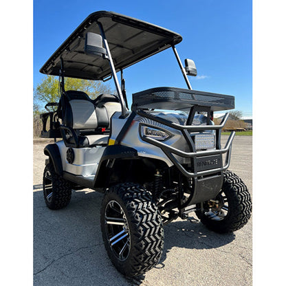 48V Electric Golf Cart 4 Seater Lifted Renegade+ Edition Utility Golf UTV Compare To Coleman Kandi 4p - White Cream