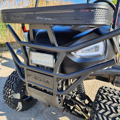 48V Electric Golf Cart 6 Seater Lifted Renegade+ Edition Utility Golf UTV Compare To Coleman Kandi 6p - Black