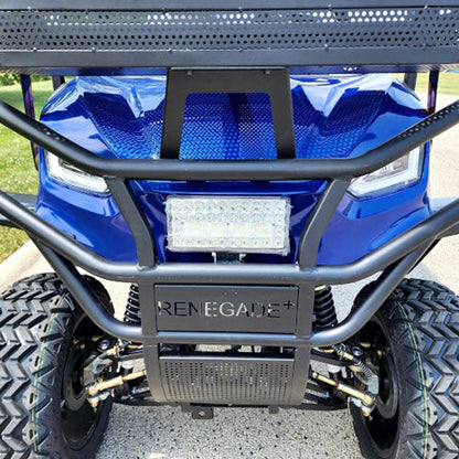 48V Electric Golf Cart 6 Seater Lifted Renegade+ Edition Utility Golf UTV Compare To Coleman Kandi 6p - Blue