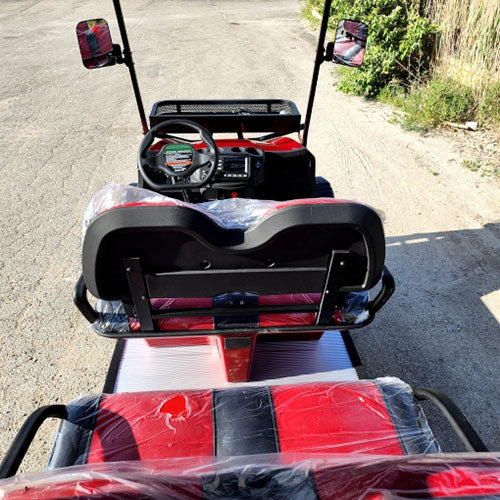 48V Electric Golf Cart 6 Seater Lifted Renegade+ Edition Utility Golf UTV Compare To Coleman Kandi 6p - Red