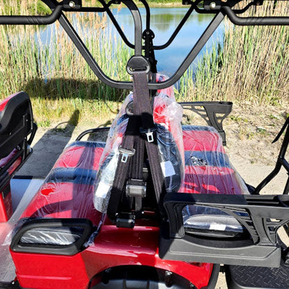 48V Electric Golf Cart 6 Seater Lifted Renegade+ Edition Utility Golf UTV Compare To Coleman Kandi 6p - Red