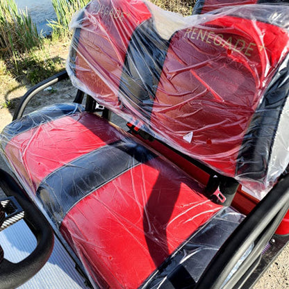 48V Electric Golf Cart 6 Seater Lifted Renegade+ Edition Utility Golf UTV Compare To Coleman Kandi 6p - Red