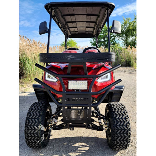 48V Electric Golf Cart 6 Seater Lifted Renegade+ Edition Utility Golf UTV Compare To Coleman Kandi 6p - Red