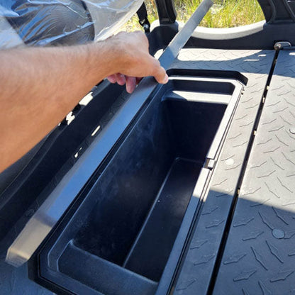 48V Electric Golf Cart 6 Seater Lifted Renegade+ Edition Utility Golf UTV Compare To Coleman Kandi 6p - Silver
