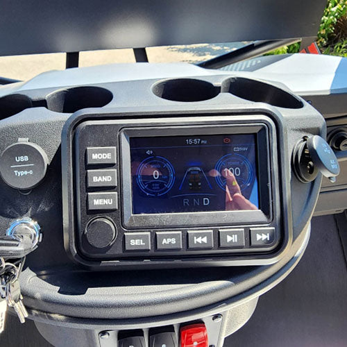 48V Electric Golf Cart 6 Seater Lifted Renegade+ Edition Utility Golf UTV Compare To Coleman Kandi 6p - White