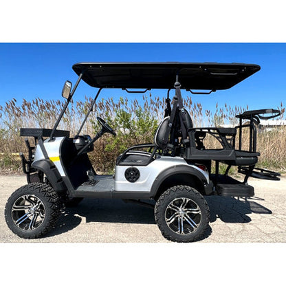 48V Electric Golf Cart 4 Seater Lifted Renegade+ Edition Utility Golf UTV Compare To Coleman Kandi 4p - White Cream