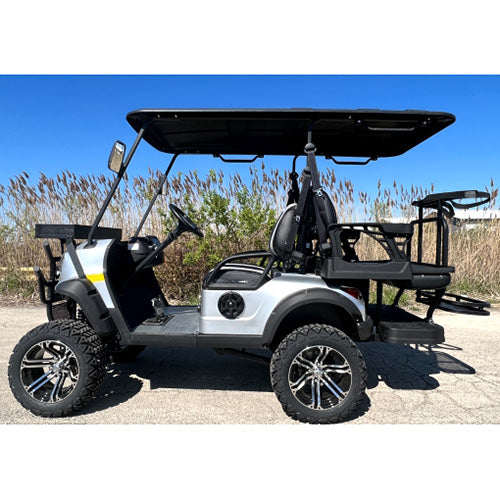 48V Electric Golf Cart 4 Seater Lifted Renegade+ Edition Utility Golf UTV Compare To Coleman Kandi 4p - Red