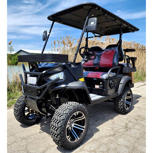 48V Electric Golf Cart 4 Seater Lifted Renegade+ Edition Utility Golf UTV Compare To Coleman Kandi 4p - White Cream