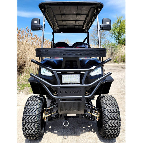 48V Electric Golf Cart 4 Seater Lifted Renegade+ Edition Utility Golf UTV Compare To Coleman Kandi 4p - White Cream