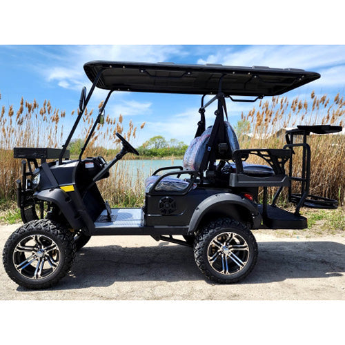 48V Electric Golf Cart 4 Seater Lifted Renegade+ Edition Utility Golf UTV Compare To Coleman Kandi 4p - White Cream