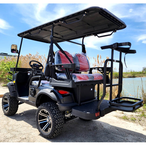48V Electric Golf Cart 4 Seater Lifted Renegade+ Edition Utility Golf UTV Compare To Coleman Kandi 4p - White Cream