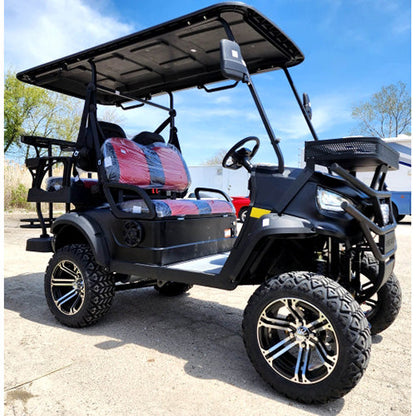48V Electric Golf Cart 4 Seater Lifted Renegade+ Edition Utility Golf UTV Compare To Coleman Kandi 4p - White Cream
