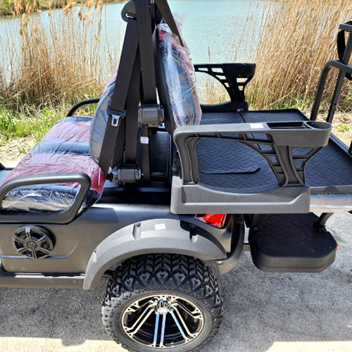 48V Electric Golf Cart 4 Seater Lifted Renegade+ Edition Utility Golf UTV Compare To Coleman Kandi 4p - White Cream