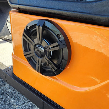 48V Electric Golf Cart 4 Seater Lifted Renegade+ Custom Paint Edition Utility Golf UTV Compare To Coleman Kandi 4p - Orange