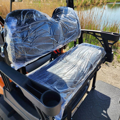 48V Electric Golf Cart 4 Seater Lifted Renegade+ Custom Paint Edition Utility Golf UTV Compare To Coleman Kandi 4p - Orange