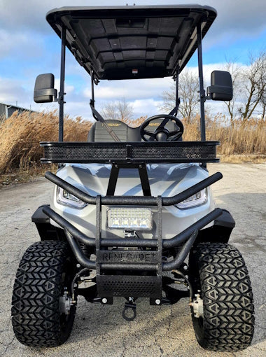 48V Electric Renegade Plus 2.0 48v Two Seater Lifted Electric Golf Cart With Utility Box - Silver
