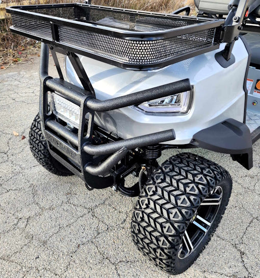 48V Electric Renegade Plus 2.0 48v Two Seater Lifted Electric Golf Cart With Utility Box - Silver