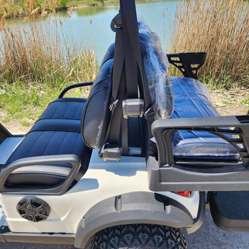 48V Electric Golf Cart 4 Seater Lifted Renegade+ Edition Utility Golf UTV Compare To Coleman Kandi 4p - White Cream
