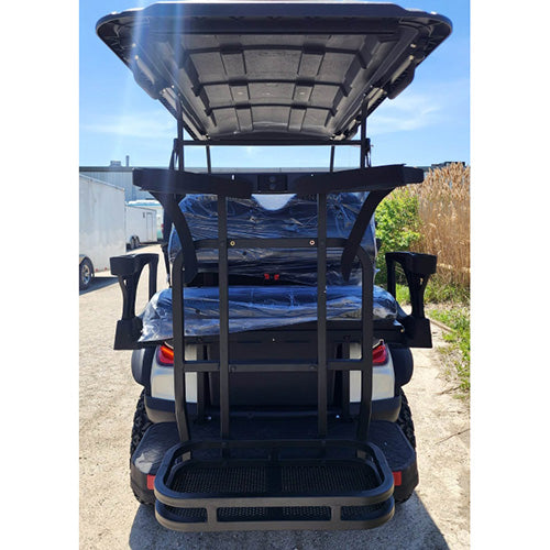 48V Electric Golf Cart 4 Seater Lifted Renegade+ Custom Paint Edition Utility Golf UTV Compare To Coleman Kandi 4p - Orange