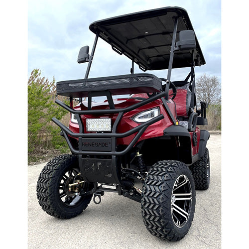 48V Electric Golf Cart 4 Seater Lifted Renegade+ Edition Utility Golf UTV Compare To Coleman Kandi 4p - Red