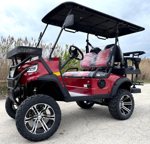 New 48V Electric Golf Cart 4 Seater Lifted Renegade+ Edition Utility Golf UTV Compare To Coleman Kandi 4p