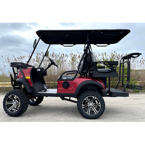 48V Electric Golf Cart 4 Seater Lifted Renegade+ Edition Utility Golf UTV Compare To Coleman Kandi 4p - Red