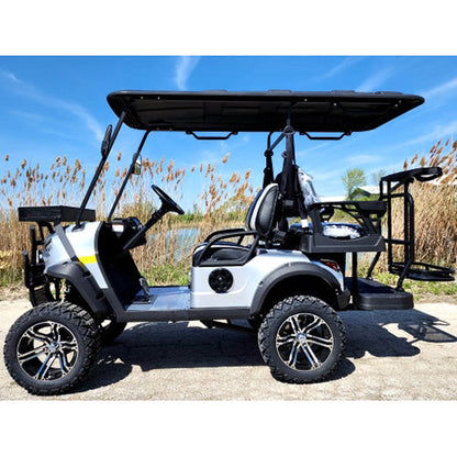 48V Electric Golf Cart 4 Seater Lifted Renegade+ Edition Utility Golf UTV Compare To Coleman Kandi 4p - Red