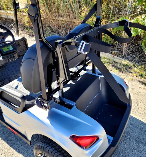 48V Electric Golf Cart 2 Seater Renegade X Edition Golf Cart w/ Golf Bag Holder - SILVER