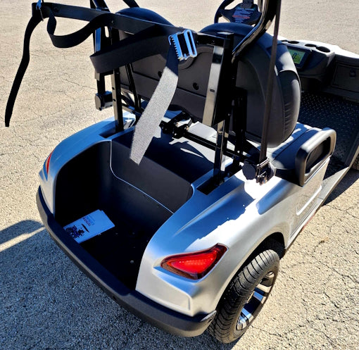 48V Electric Golf Cart 2 Seater Renegade X Edition Golf Cart w/ Golf Bag Holder - SILVER