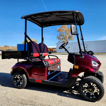 48V Electric Golf Cart 2 Seater Renegade X Edition Golf Cart w/ Utility Box - RED