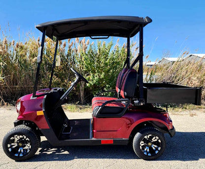 48V Electric Golf Cart 2 Seater Renegade X Edition Golf Cart w/ Utility Box - RED