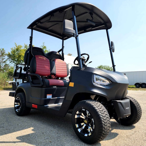 48V Electric Golf Cart 4 Seater Black Renegade X Edition Utility Golf UTV