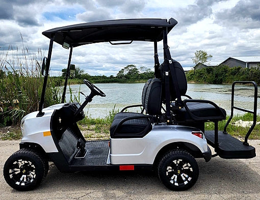 48V Electric Golf Cart 4 Seater Silver Renegade X Edition Utility Golf UTV