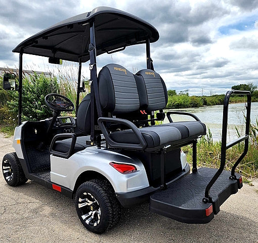 48V Electric Golf Cart 4 Seater Silver Renegade X Edition Utility Golf UTV