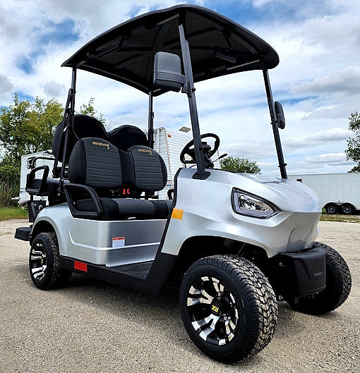 48V Electric Golf Cart 4 Seater Silver Renegade X Edition Utility Golf UTV